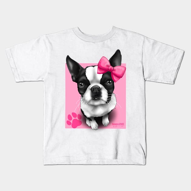 Baby Girl Boston Kids T-Shirt by MetroInk